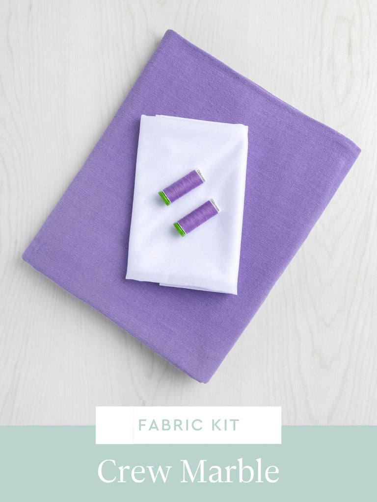 Marble Shell Top Kit | Violet Textured Viscose Linen