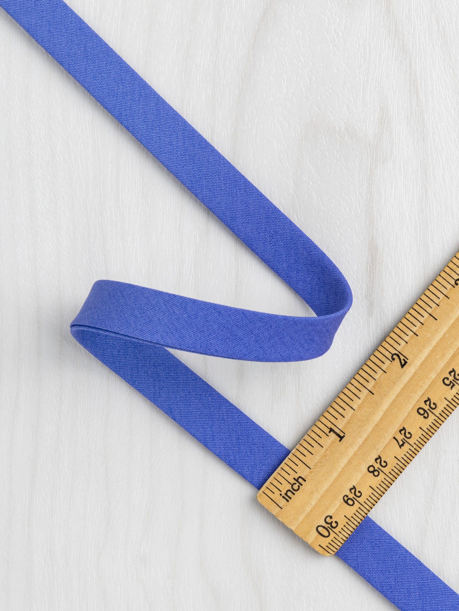 Double-Fold Cotton Poplin Bias Tape - 1/2' (13mm) wide - Cerulean Blue | Core Fabrics