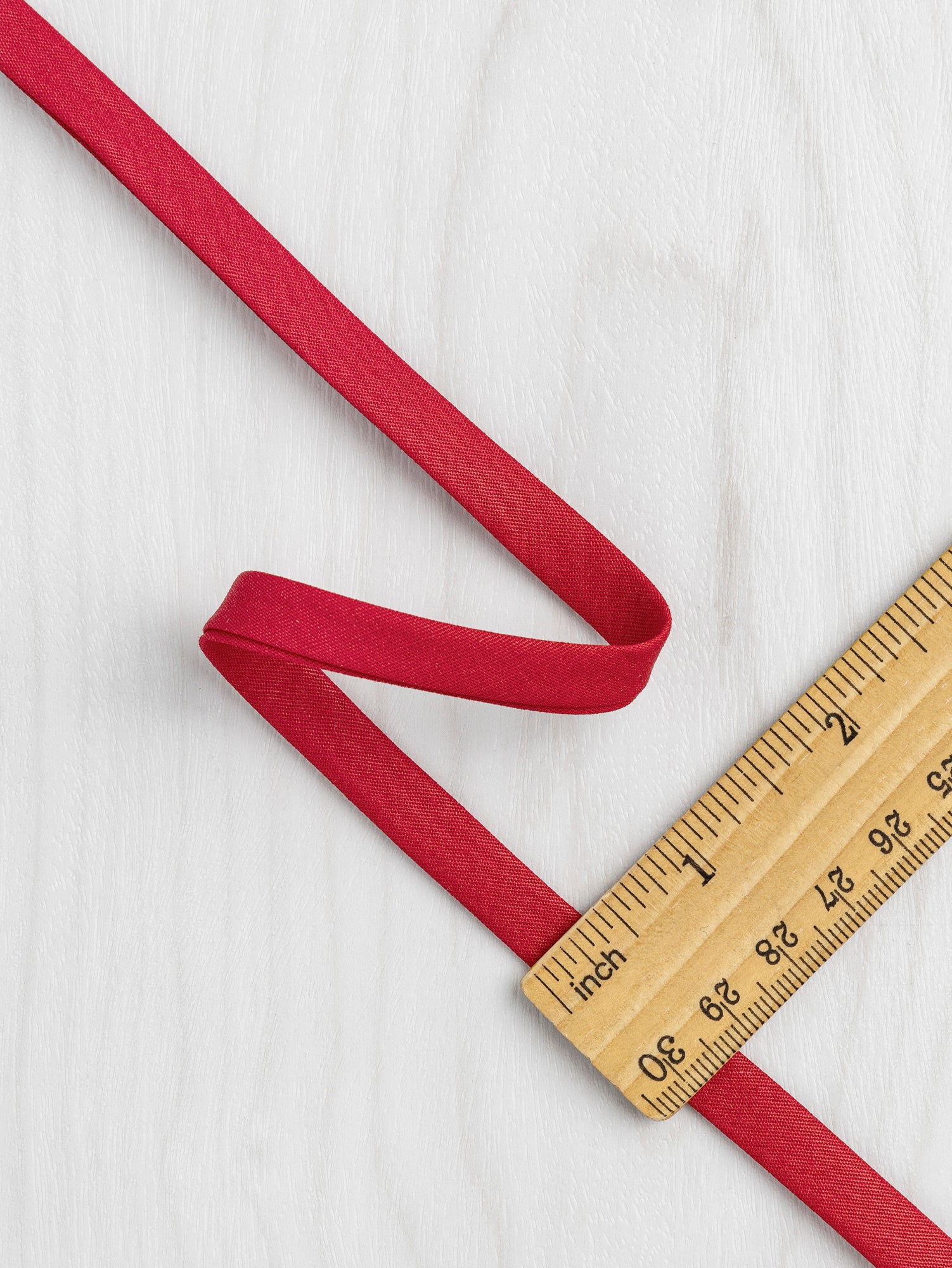 Double-Fold Cotton Poplin Bias Tape - 3/8' (10mm) wide - Red | Core Fabrics