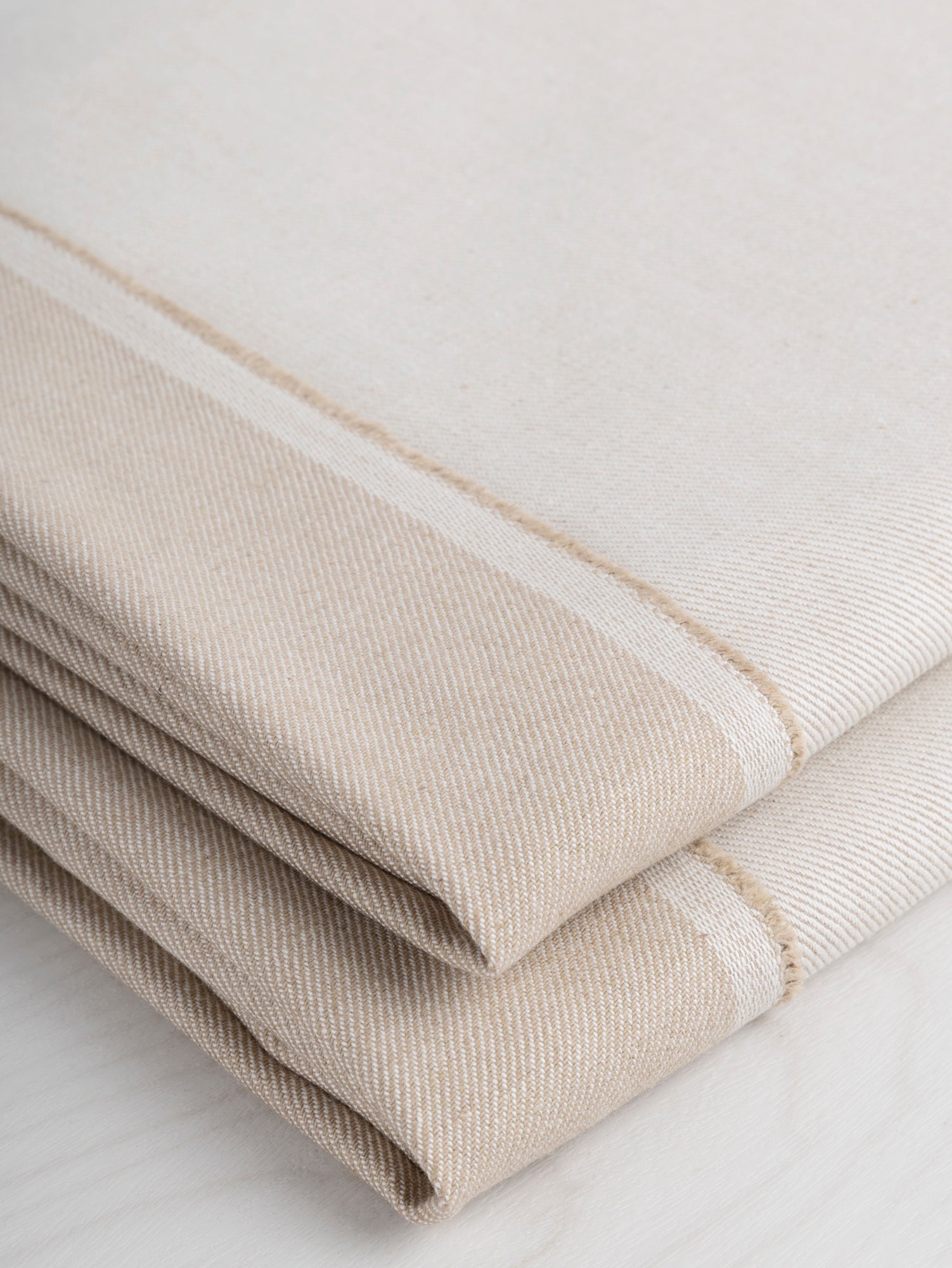 9.5 oz Non Stretch Eco Finish Re Denim - Sand | Core Fabrics