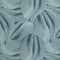 Voile de coton BCI à imprimé abstrait de vagues - Bleu denim + Sarcelle