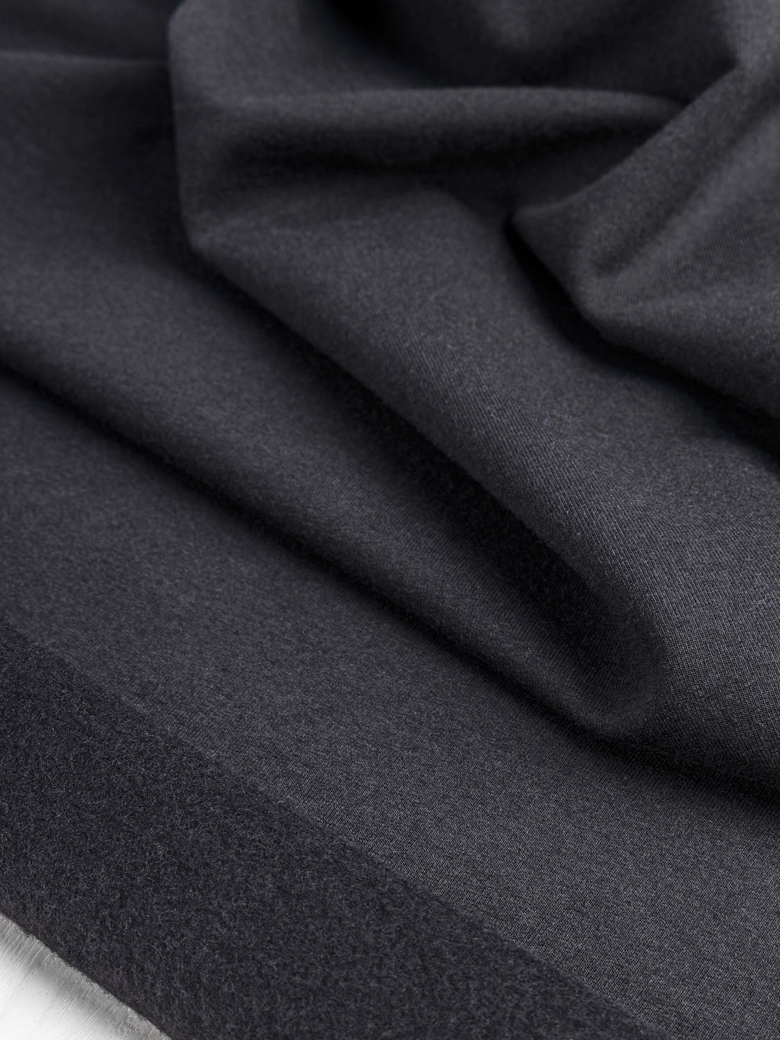 Bamboo Cotton Stretch Fleece Black