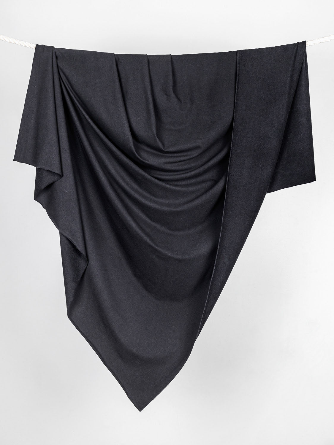 Bamboo Cotton Stretch Fleece - Black | Core Fabrics