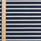 Breton Stripe Organic Cotton Jersey Knit - Navy + Cream - Swatch