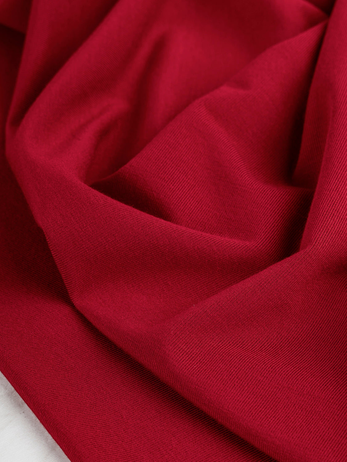 Red jersey knit fabric sale