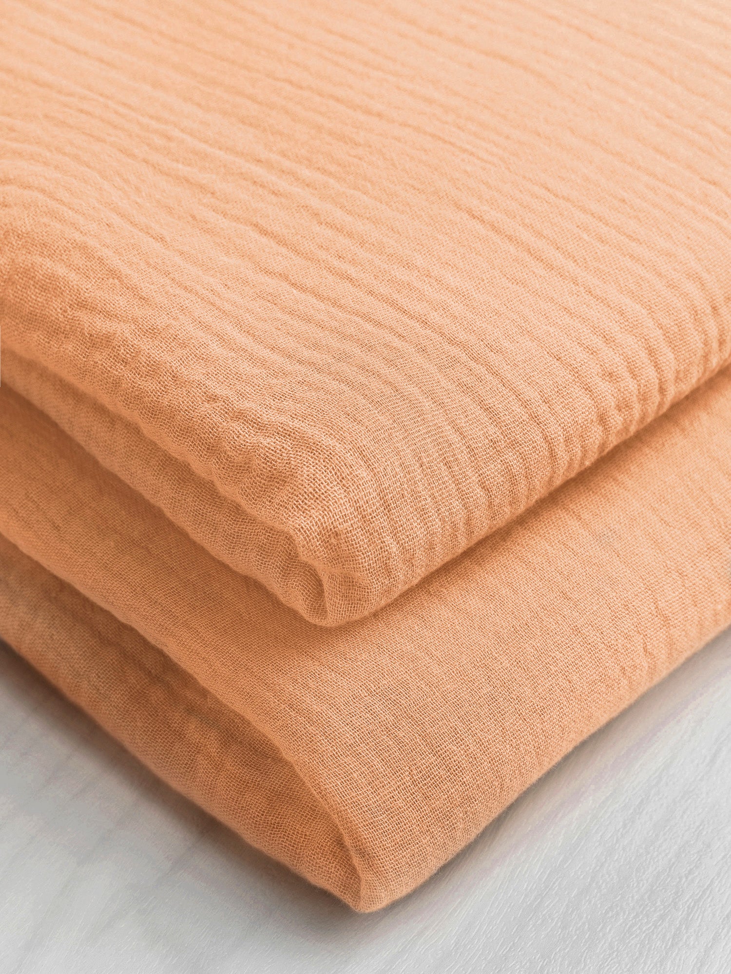 Organic Cotton Double Gauze - Apricot | Core Fabrics