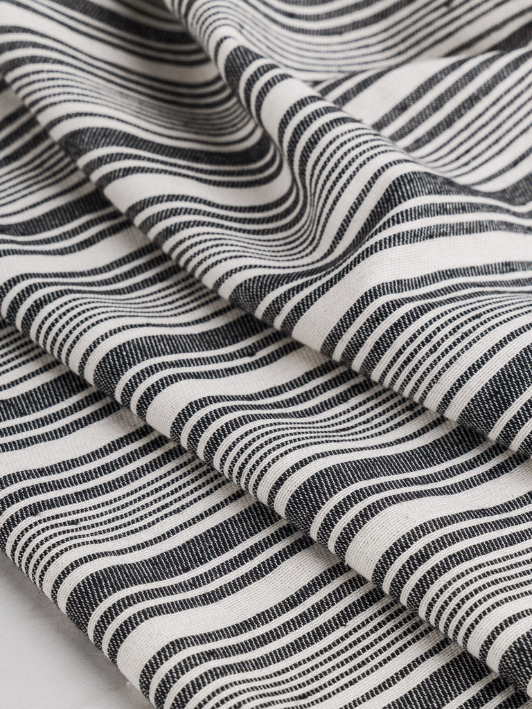 Striped Recycled Cotton - Black + Cream