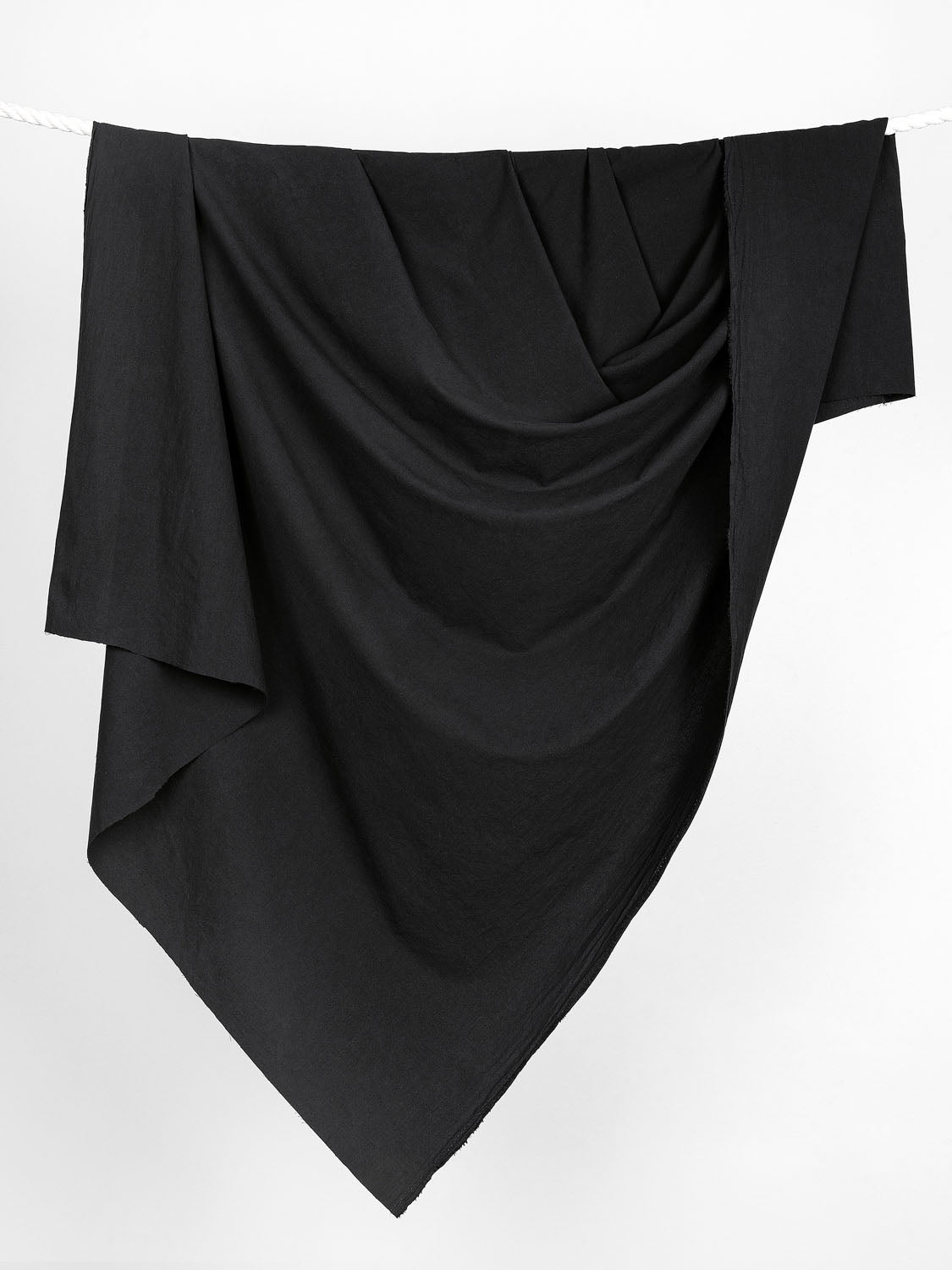 Tumbled Non-Stretch Cotton - Black | Core Fabrics