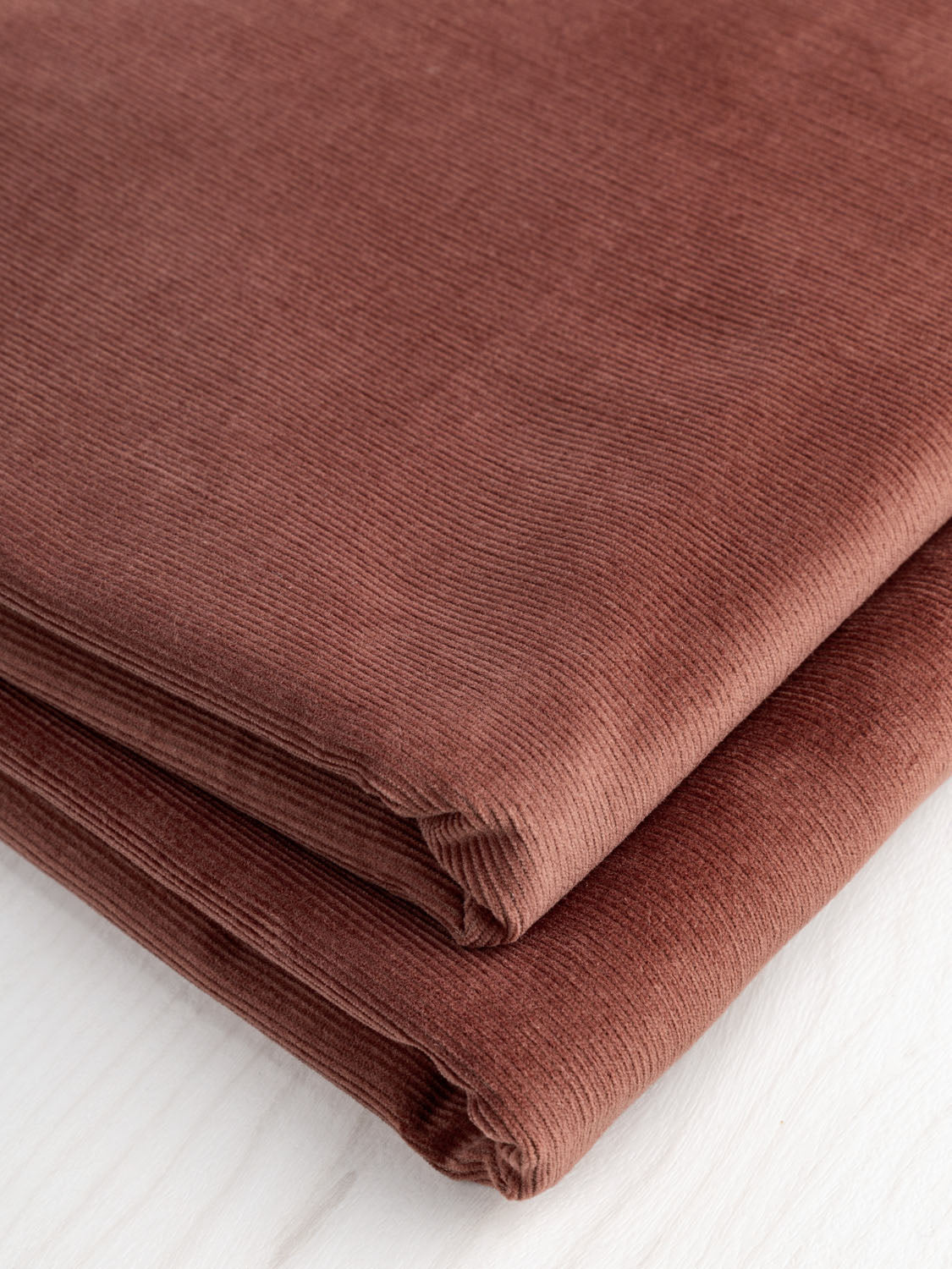 Organic Cotton Lycra Stretch Corduroy - Cocoa | Core Fabrics