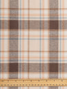 Midweight Plaid Cotton Flannel Deadstock - Peach + Chocolate + Sky | Core Fabrics