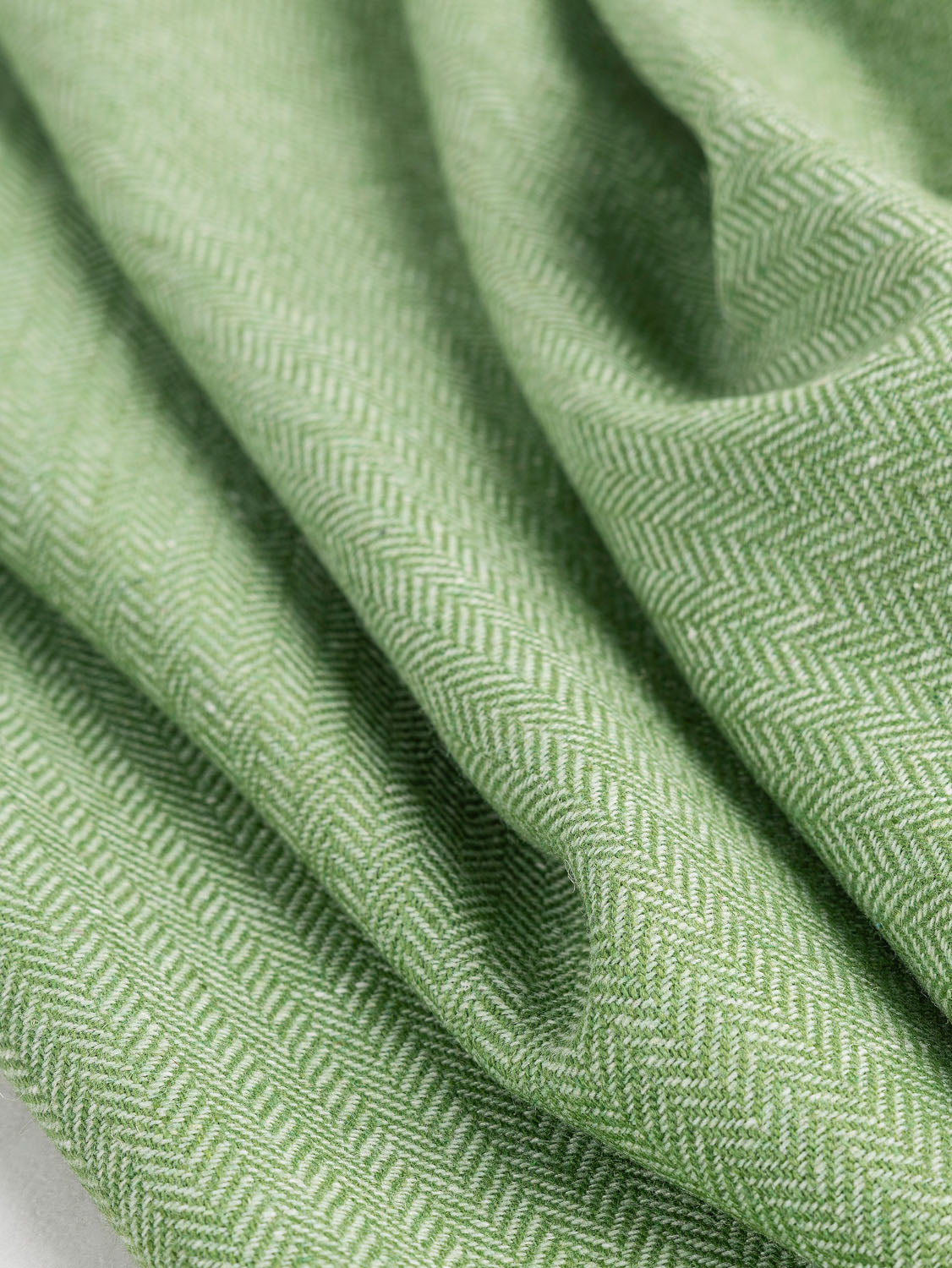 solid light sage green linen Fabric