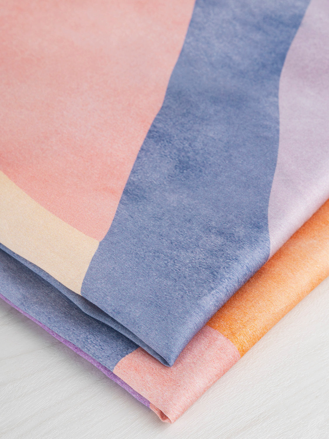 Large Abstract Boho Print Cotton Lawn - Purple + Orange + Fig | Core Fabrics