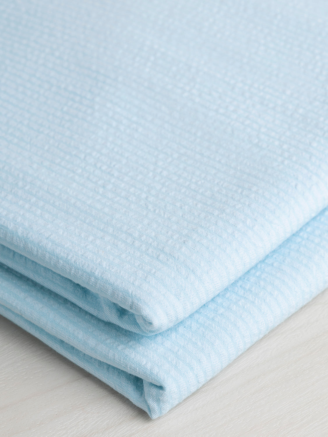 Seersucker Cotton Shirting - Light Blue | Core Fabrics