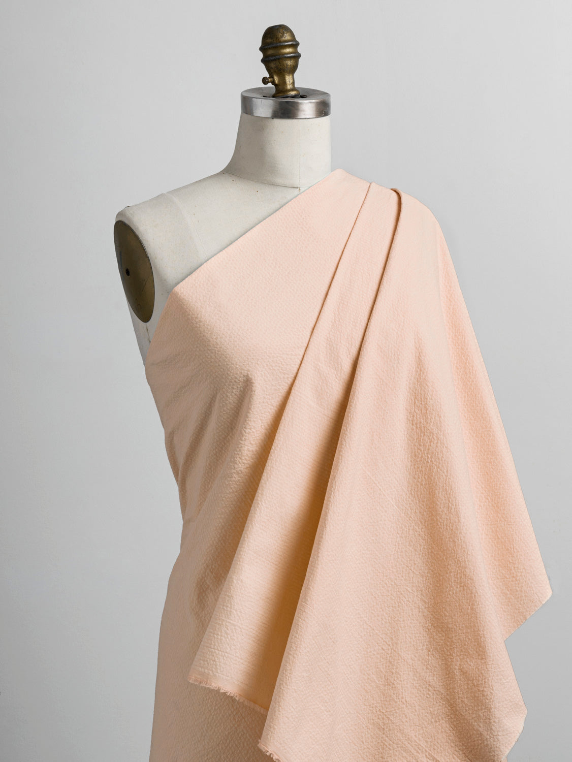Seersucker Cotton Shirting - Peach | Core Fabrics