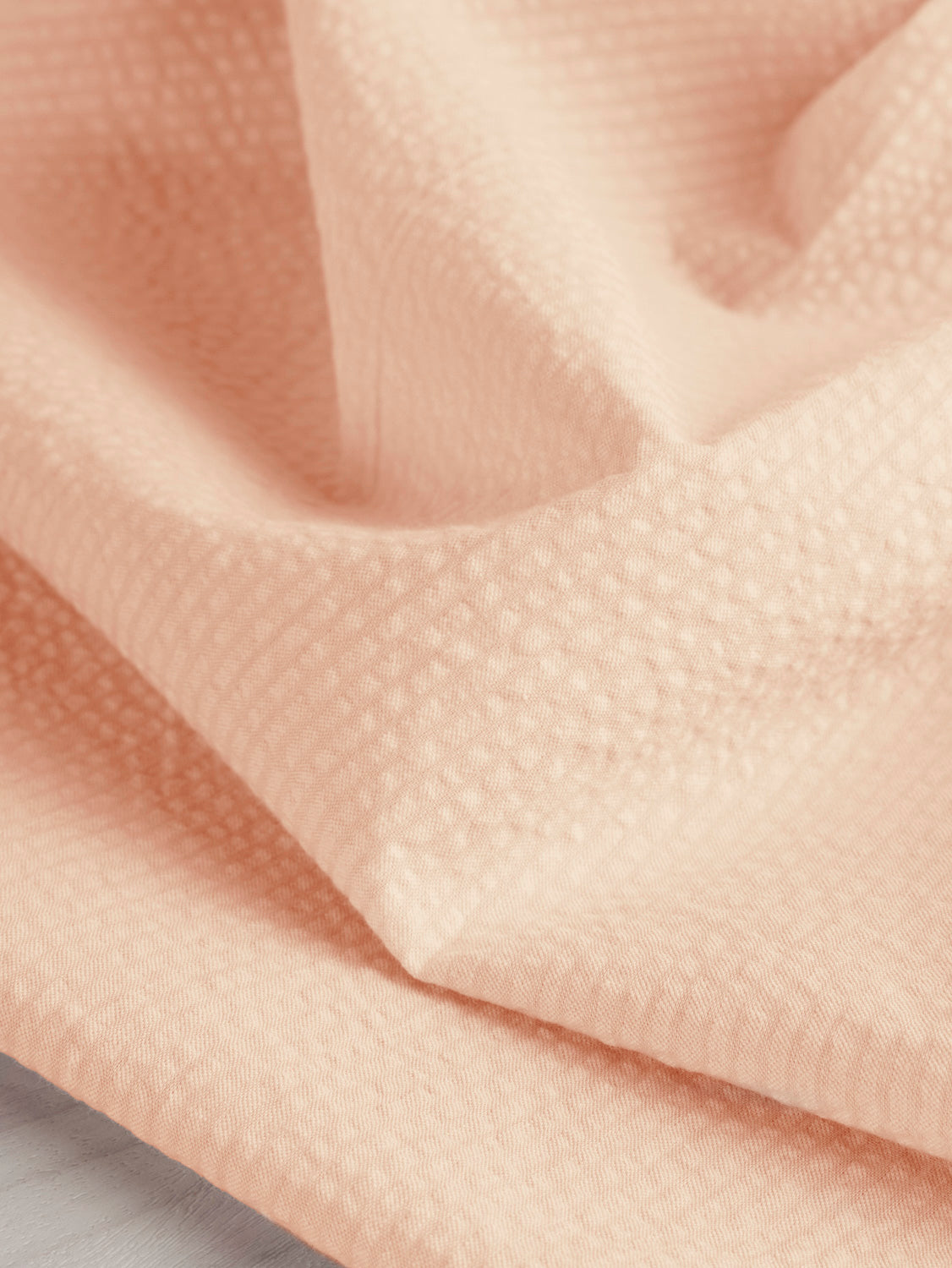 Seersucker Cotton Shirting - Peach | Core Fabrics