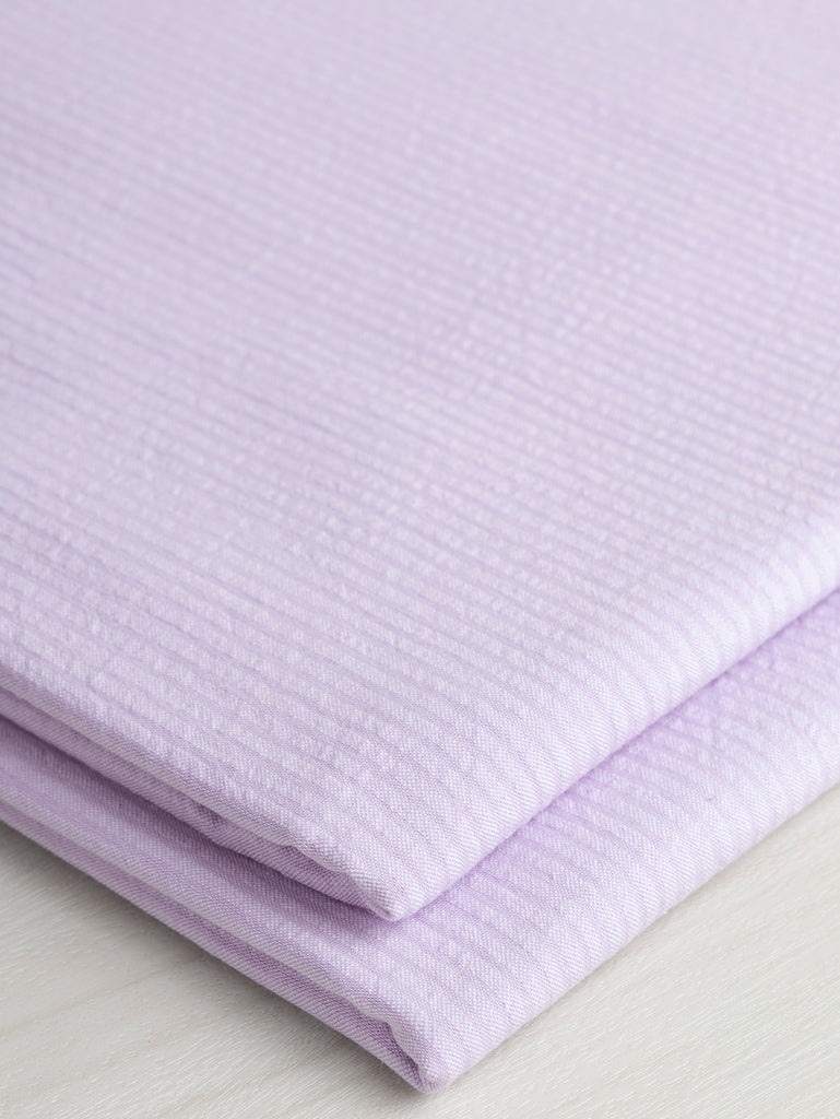 Seersucker Cotton Shirting - Lavender