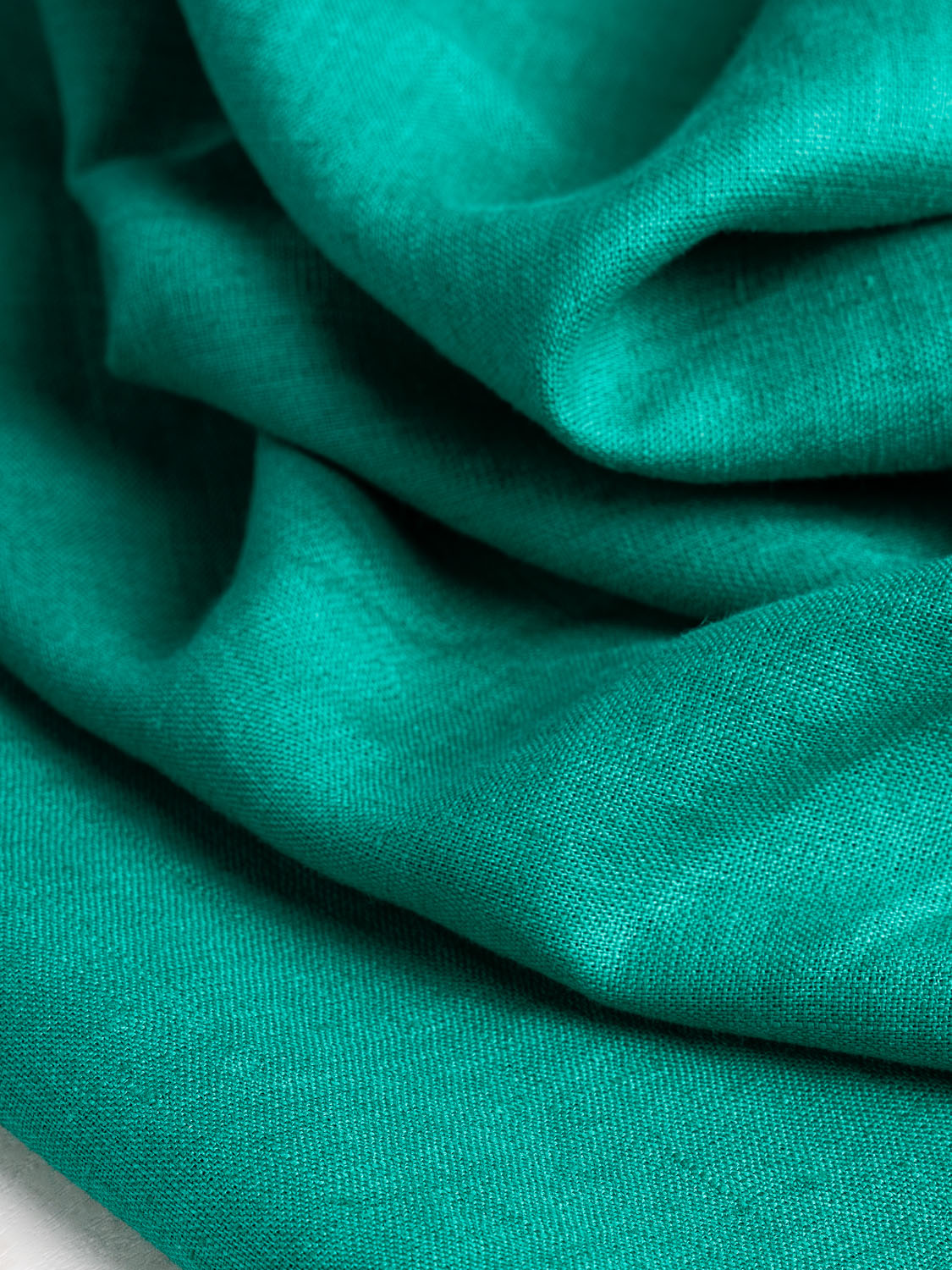 Midweight European Linen - Emerald Green | Core Fabrics