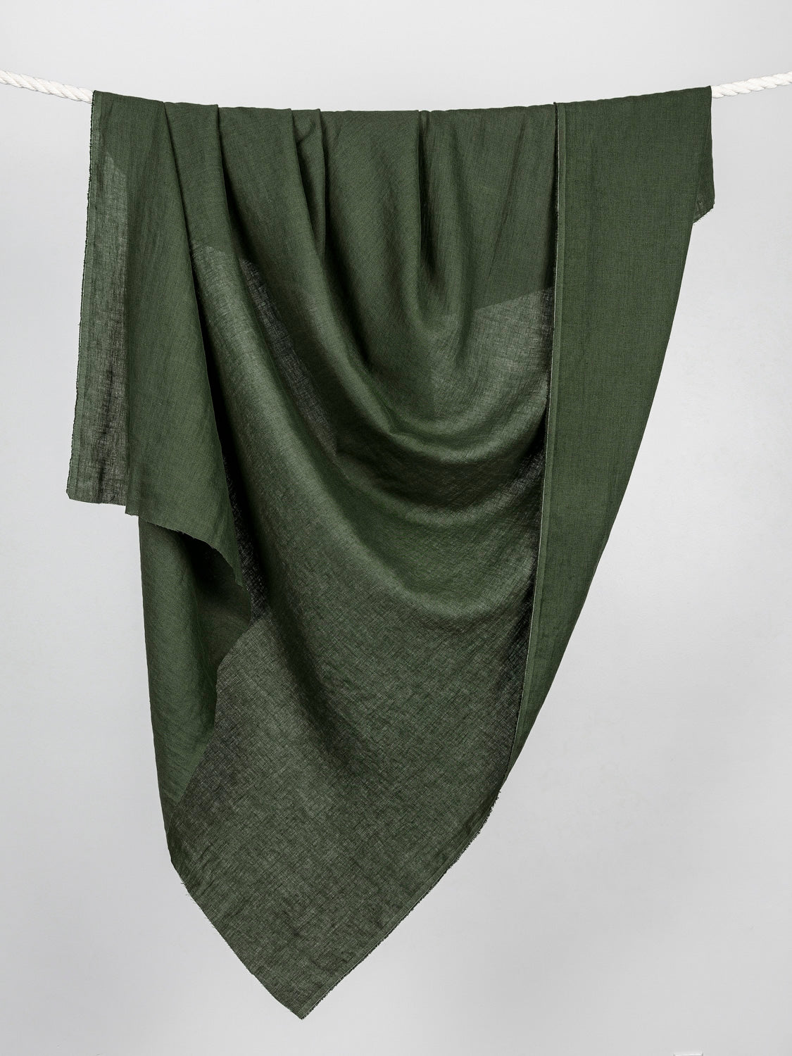 Midweight European Linen - Hunter Green | Core Fabrics