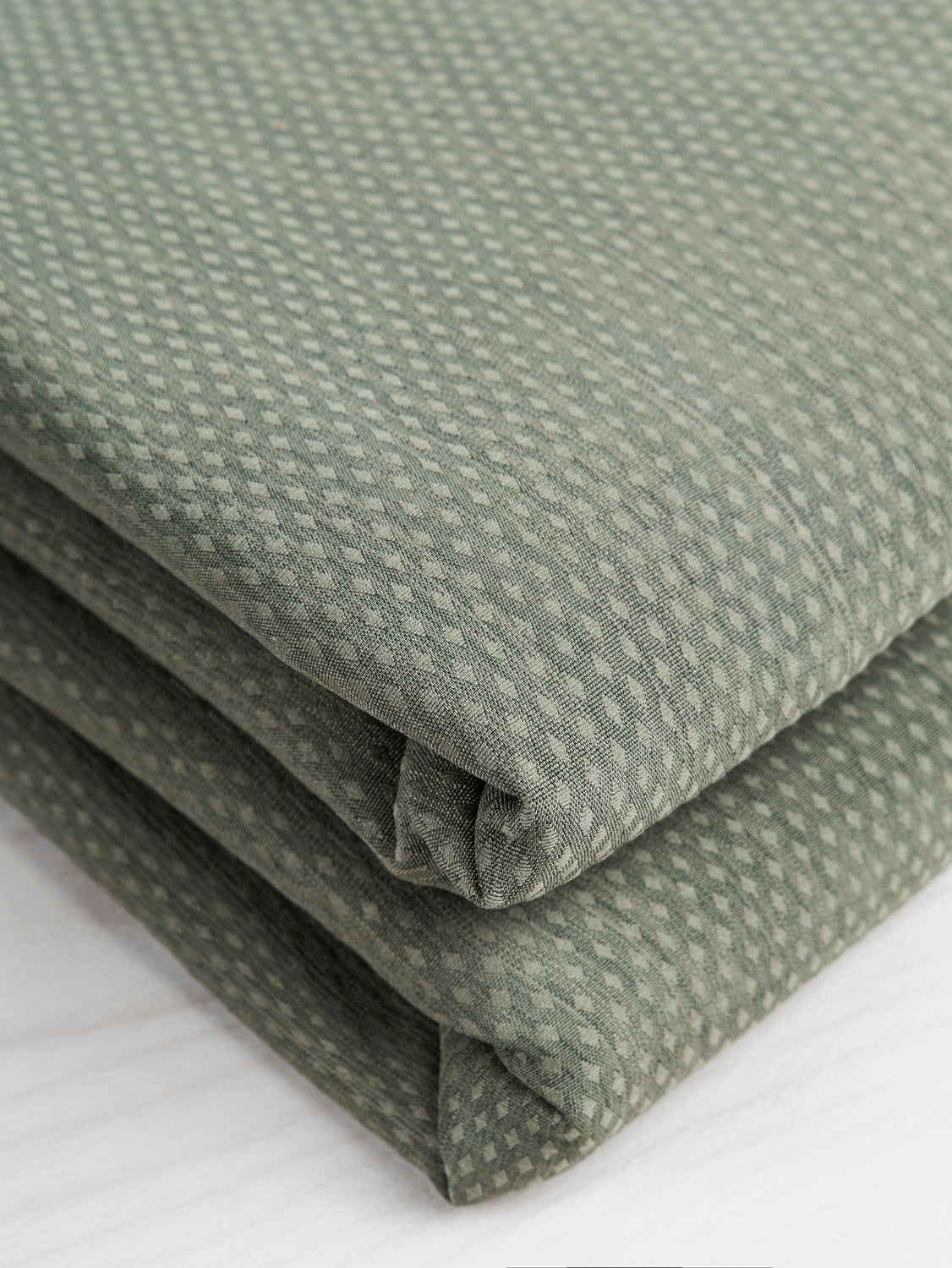 Recycled Fleeceback Softshell Deadstock - Sage Green | Core Fabrics