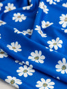 Mary Daisy Recycled Swim Performance Knit - Royal Blue + White | Core Fabrics