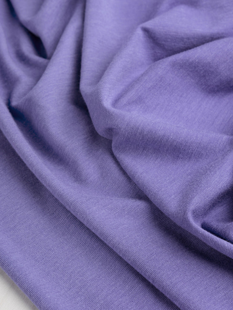Tricot stretch en coton bio + Tencel - Mauve