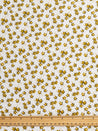 Ditzy Floral Print Rayon Challis Deadstock - Gold + Cream | Core Fabrics