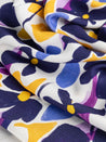 Floral Print Viscose Twill - Cream + Periwinkle + Clementine + Navy | Core Fabrics
