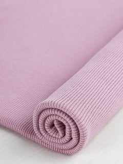 Heavy Organic Cotton 2x1 Rib Knit - Lilac