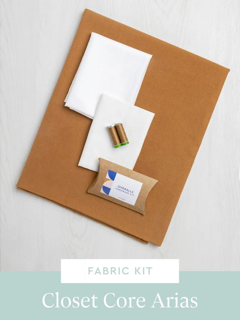 Arias Overalls Kit | Caramel Substantial Organic Cotton Broadcloth