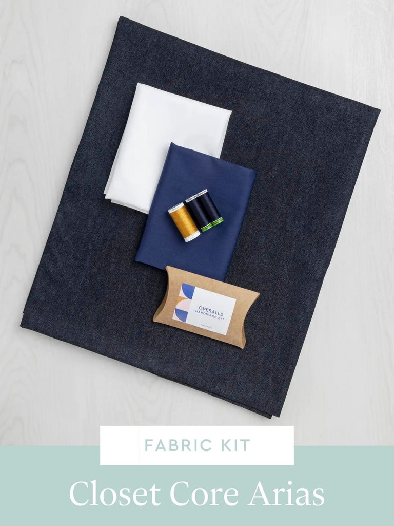 Arias Overalls Kit | Deep Indigo Non Stretch Cotton Cone Denim