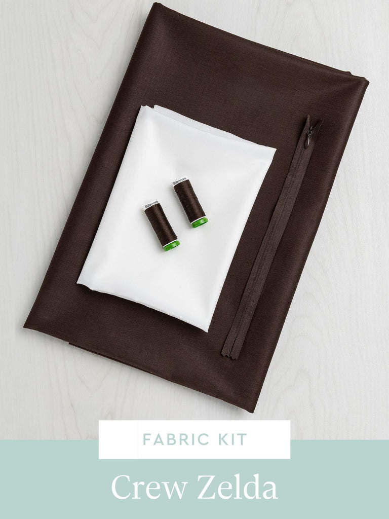 Zelda Skirt Kit | Chocolate Lightweight Silky Cotton Poplin