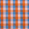 Kite Coton à carreaux tissé à la main – ciel + pétale + orange