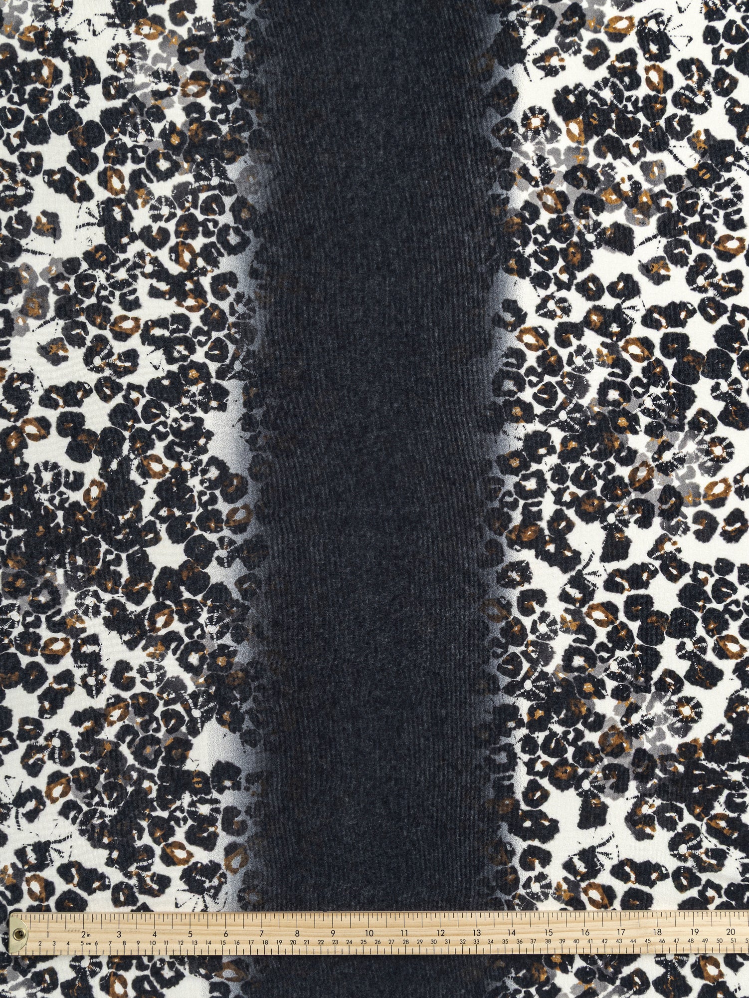 F-DEA074-Leopard-Panel-Print-Stretch-Cotton-Knit-Deadstock-Black+Ochre+Cream-Core-Fabrics-ruler.JPG