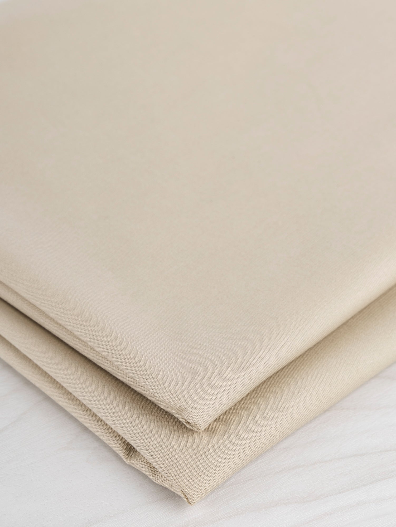 Lightweight Silky Cotton Poplin - Beige | Core Fabrics