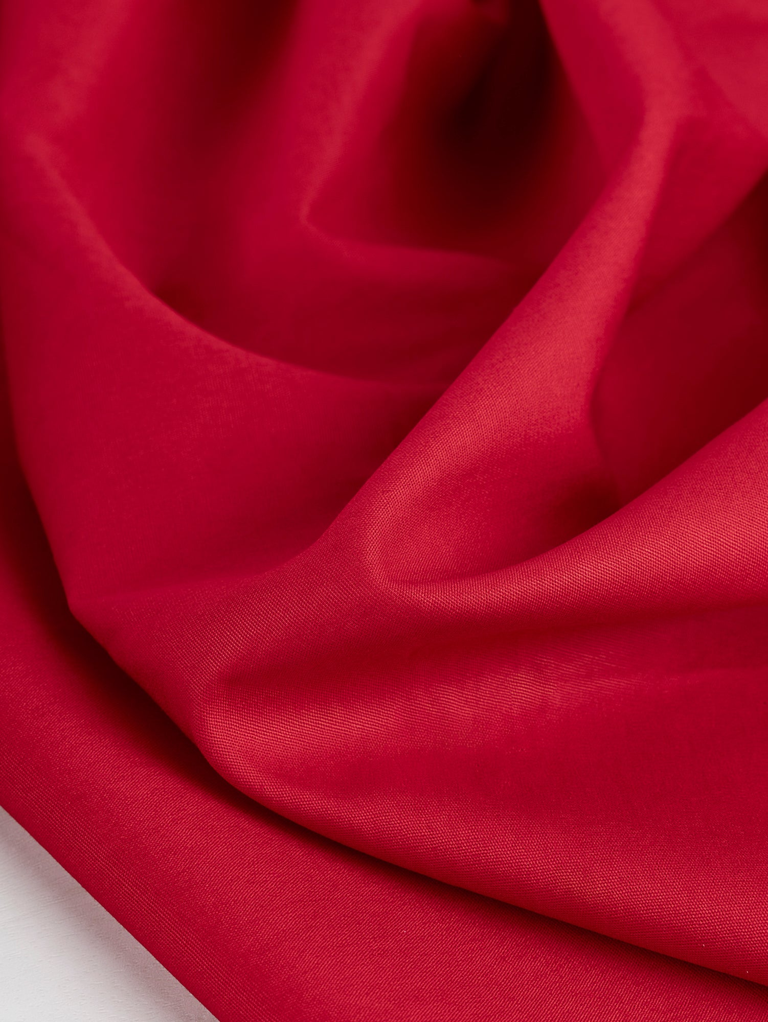 Lightweight Silky Cotton Poplin - Red | Core Fabrics