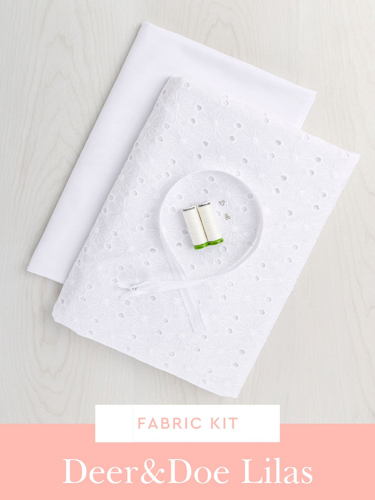 Lilas Dress Kit | Daisy Cotton Eyelet Deadstock