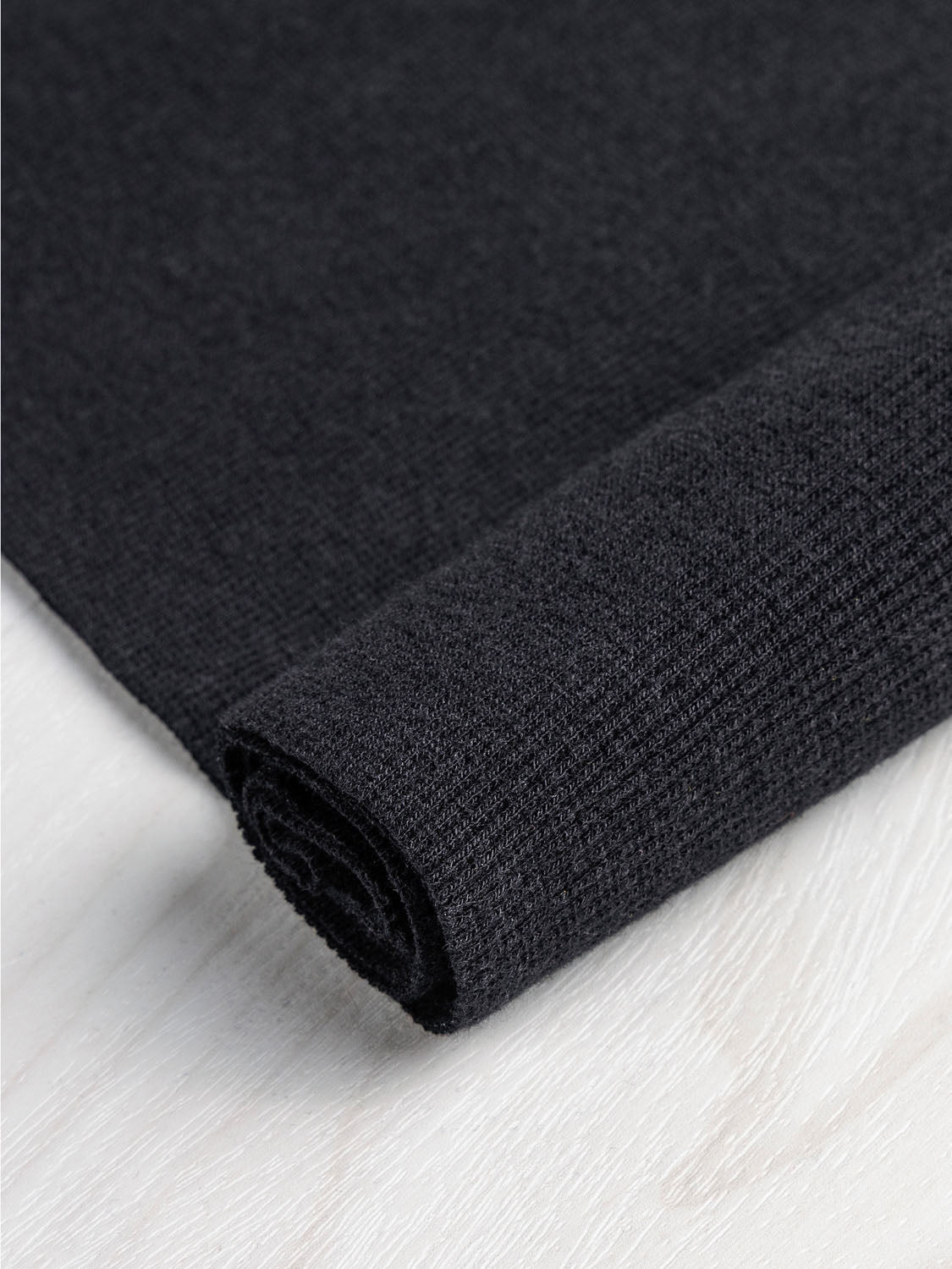 Cotton 2x2 Baby Rib - Black | Core Fabrics