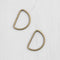Recycled Brass D-rings (non-electroplated finish) - 2 pack