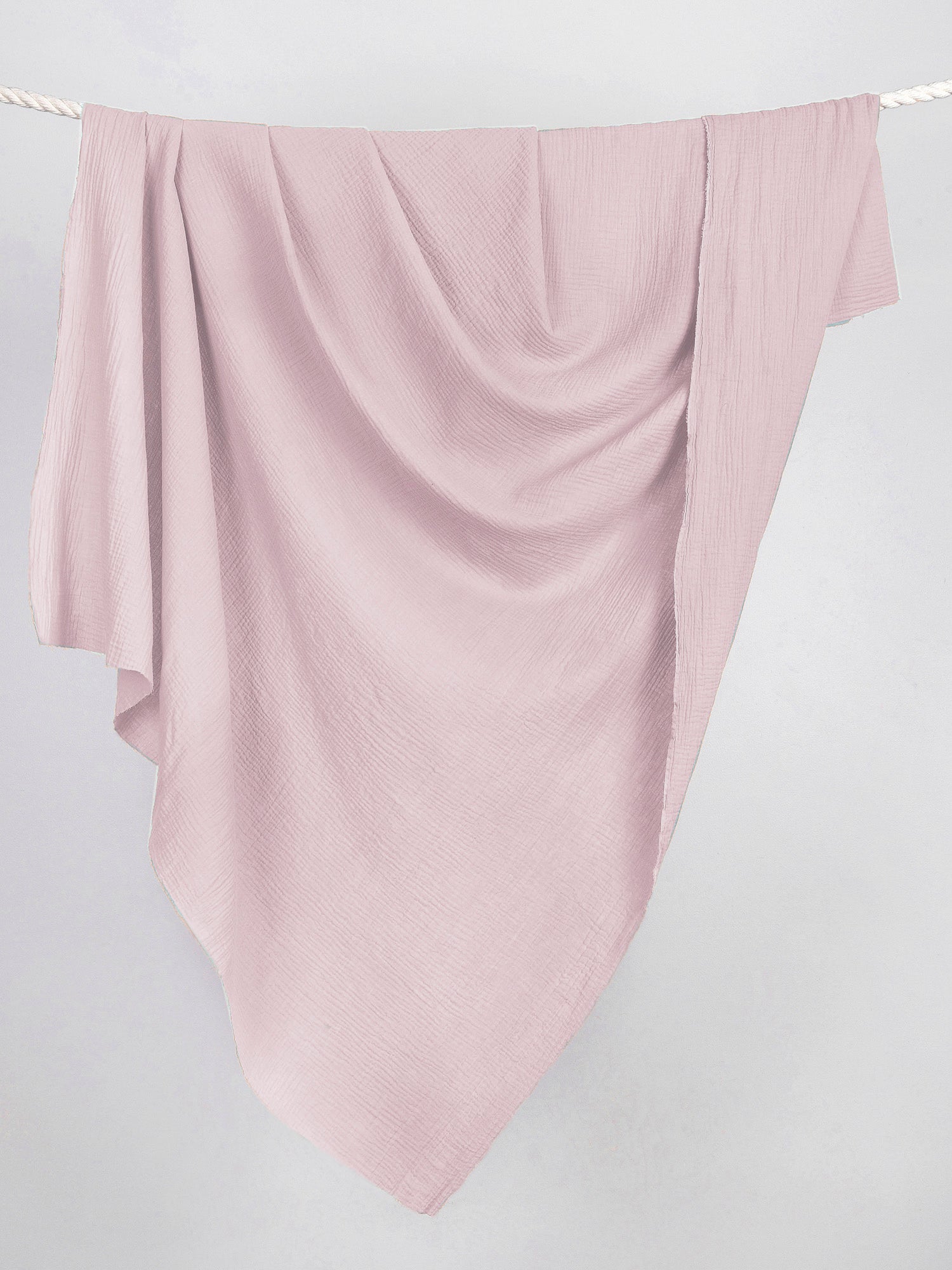 F-COT102-018-Organic-Cotton-Double-Gauze-Soft-Pink-Core-Fabrics-draped