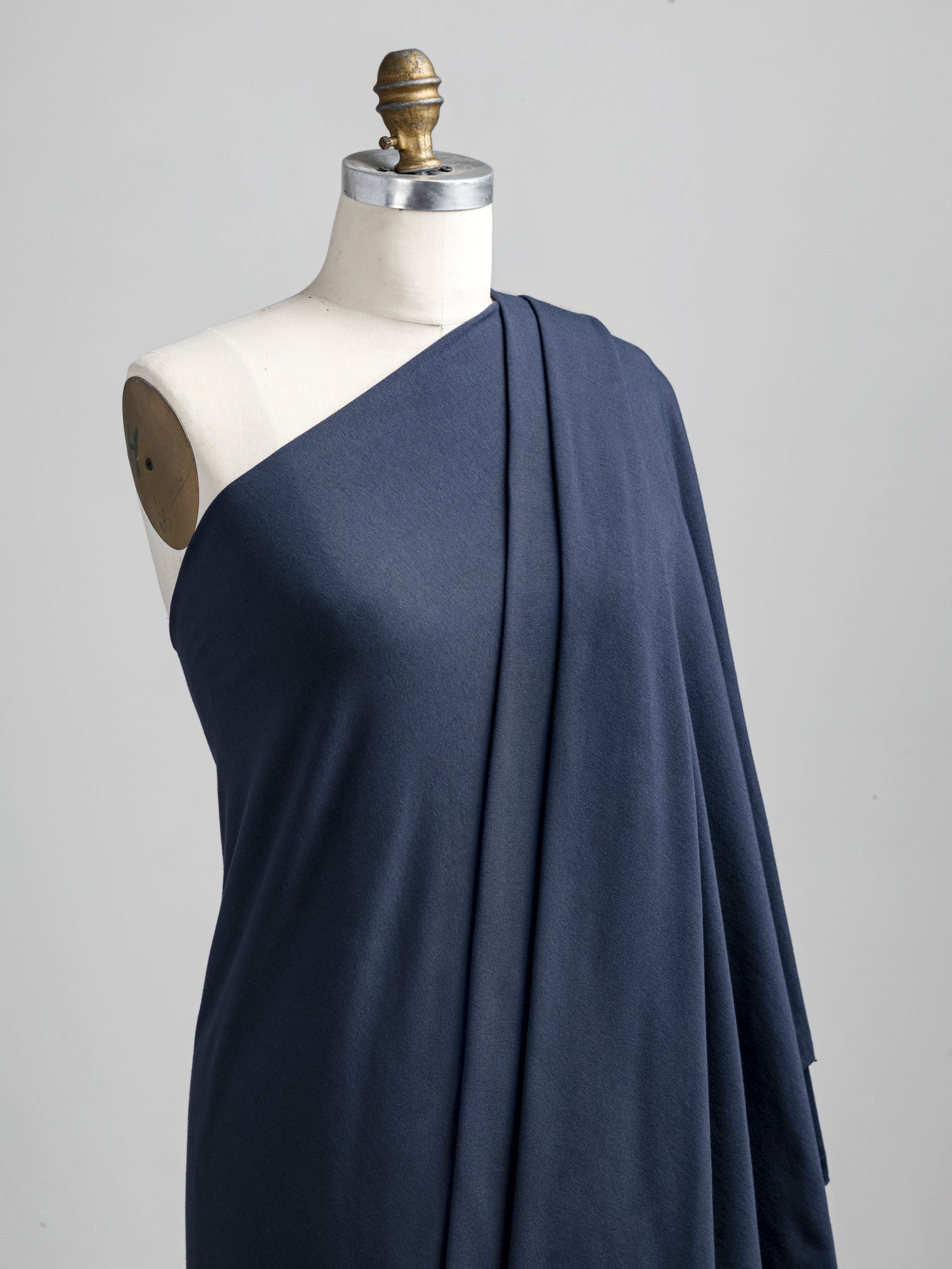 F-COT409-003 - Organic Cotton Spandex Jersey - Indigo - Core Fabrics- draped.JPG