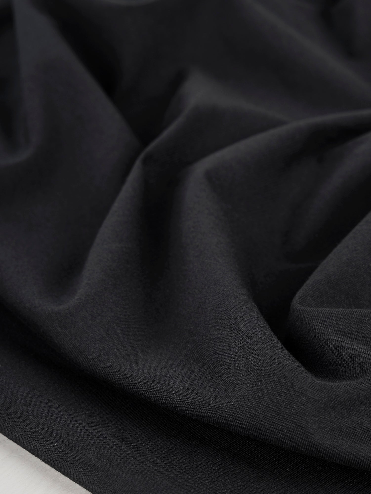 Cotton Lycra Black Jersey Knit Fabric Cali Fabrics Black