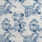 Popeline de coton à imprimé toile de Jouy champêtre - Blanc + Indigo