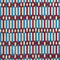 Popeline de coton BCI à imprimé piano - Bordeaux + Bleu céruléen + Ivoire