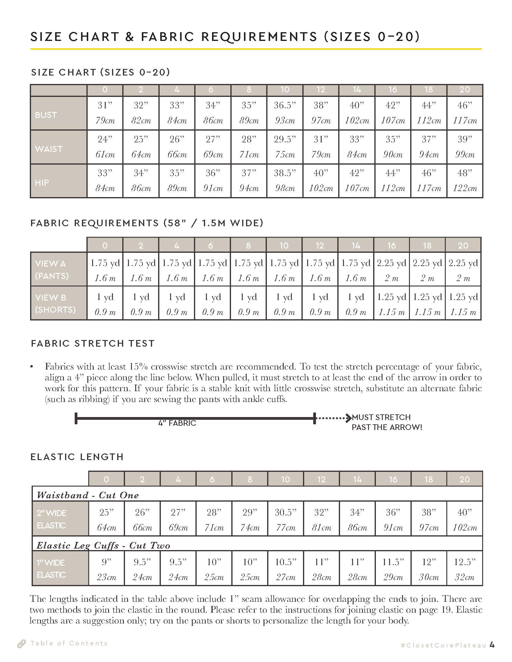 Plateau Joggers Pattern | Core Fabrics