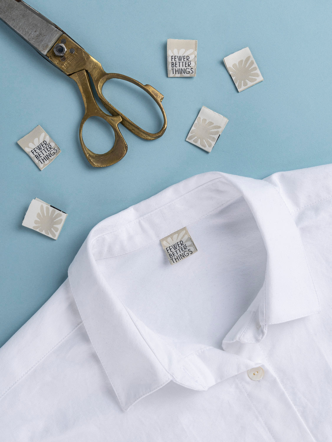 Core Fabrics Sewing Labels: 6 pack - Fewer Better Things | Core Fabrics