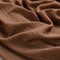 Tricot coton texturé à rayures fin de rouleau - caramel