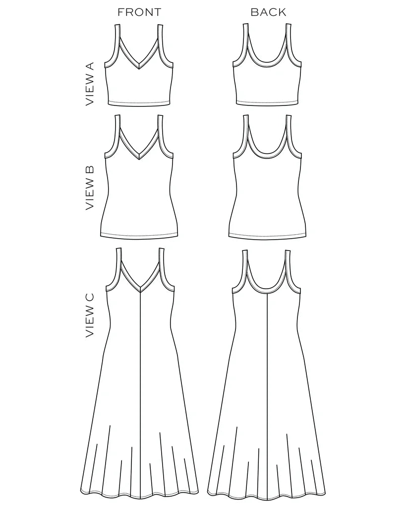 True Bias - Zoey Tank & Dress | Core Fabrics