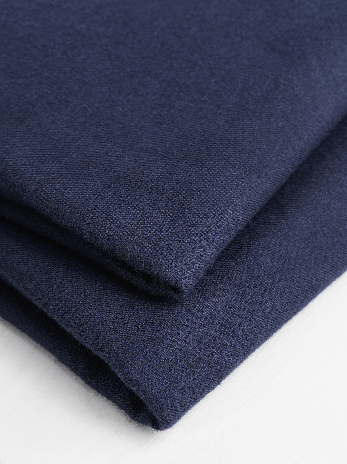 Yarn-Dyed Solid Cotton Flannel - Navy | Core Fabrics