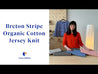 Breton Stripe Organic Cotton Jersey Knit - Cream + Black | Core Fabrics