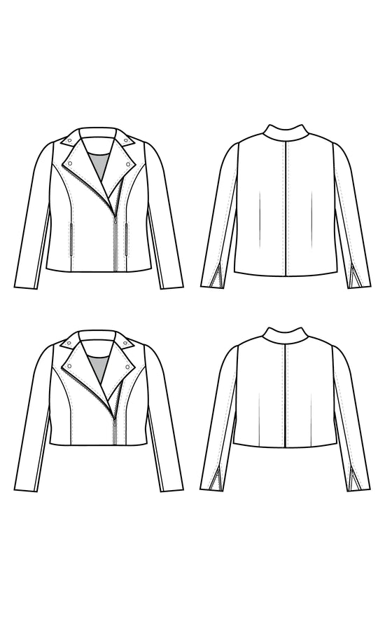 Cashmerette-Canton-Moto-Jacket-Tech-Flats | Core Fabrics